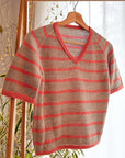 GARNSET "Adorable Grace Tee - V-Neck" (striped version)