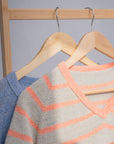 GARNSET "Adorable Grace Tee - V-Neck" (striped version)
