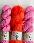 YARNSET "FLUFFY STRIPE SLIPOVER"