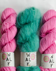 YARNSET "FLUFFY STRIPE SLIPOVER"