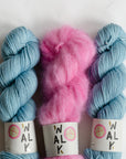 YARNSET "FLUFFY STRIPE SLIPOVER"