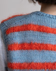 YARNSET "FLUFFY STRIPE SLIPOVER"
