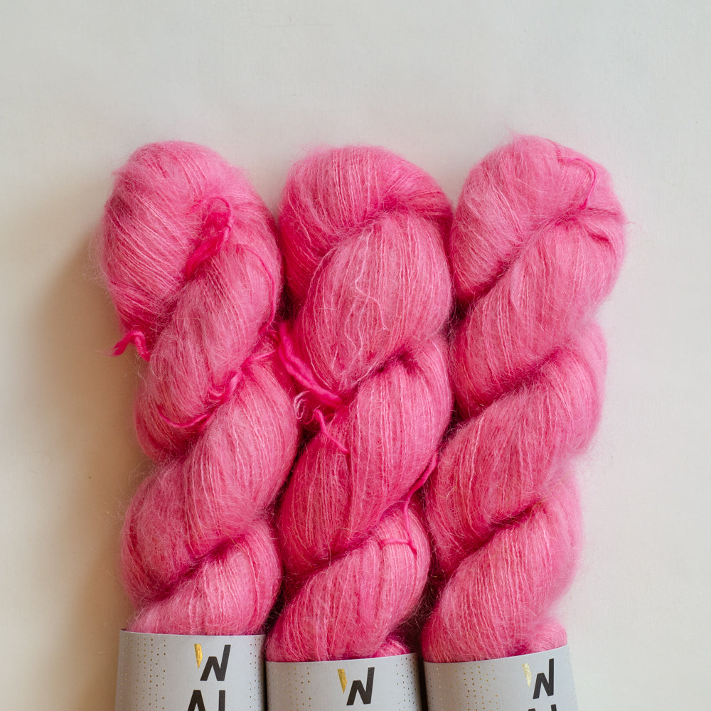 Kid Mohair Lace &quot;Pink Candy&quot; - ready to ship colors