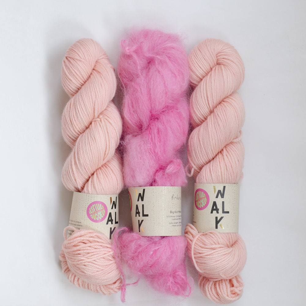 YARNSET "FLUFFY STRIPE SLIPOVER"