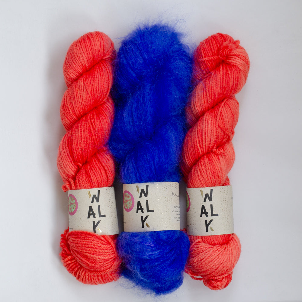 YARNSET "FLUFFY STRIPE SLIPOVER"