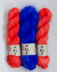 YARNSET "FLUFFY STRIPE SLIPOVER"