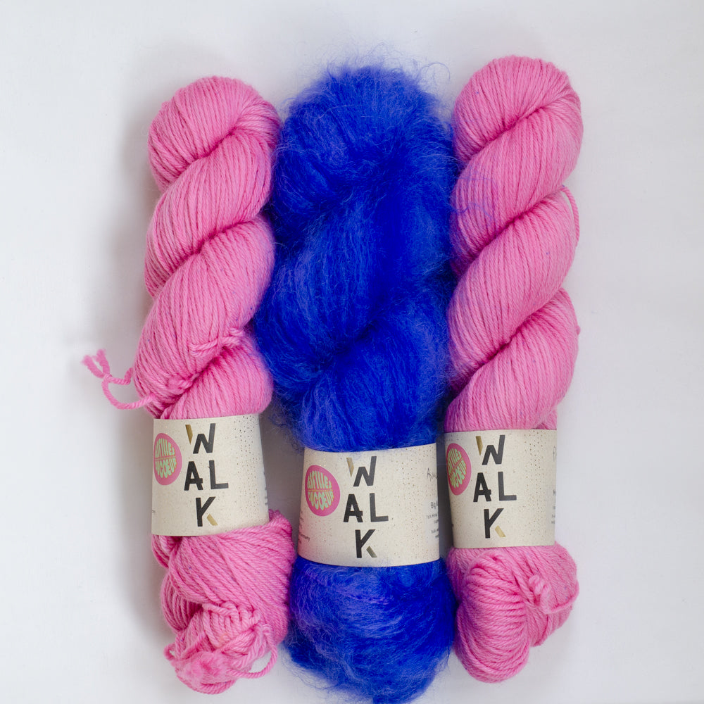 YARNSET "FLUFFY STRIPE SLIPOVER"