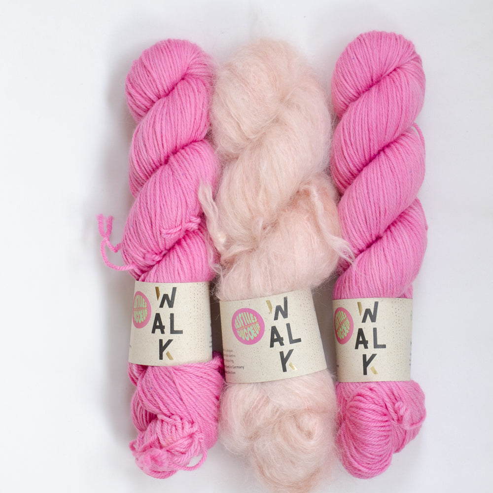 YARNSET "FLUFFY STRIPE SLIPOVER"