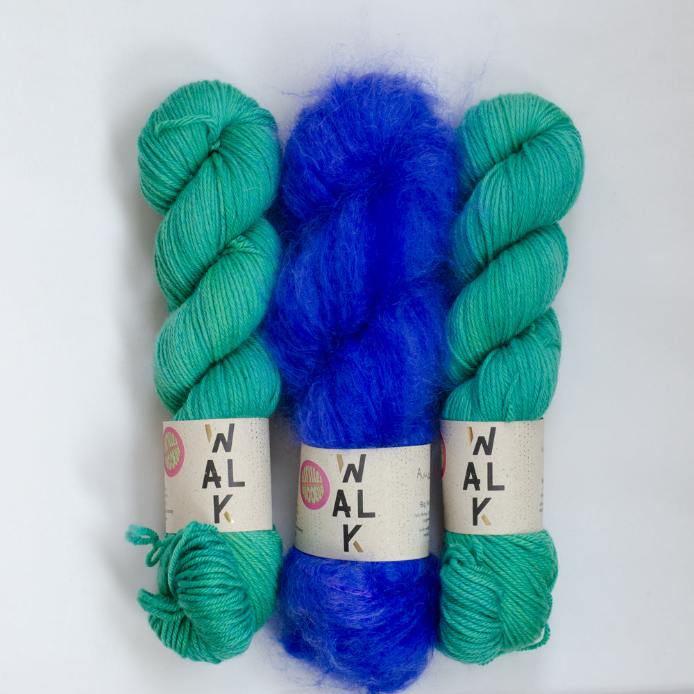 YARNSET "FLUFFY STRIPE SLIPOVER"