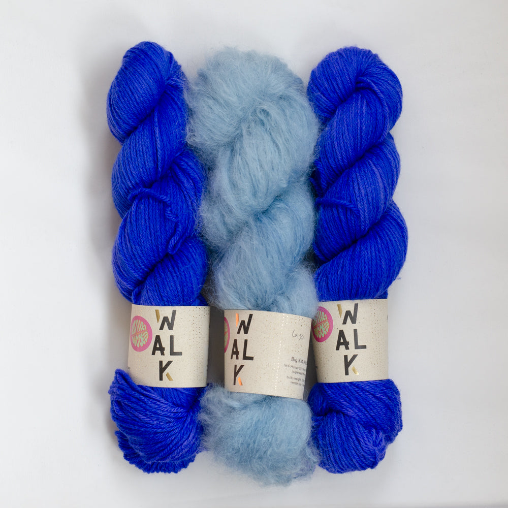 YARNSET "FLUFFY STRIPE SLIPOVER"