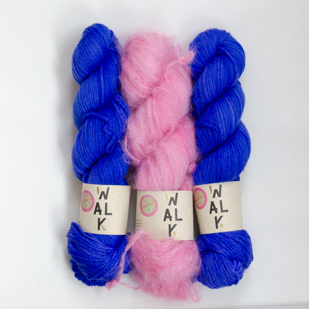 YARNSET "FLUFFY STRIPE SLIPOVER"