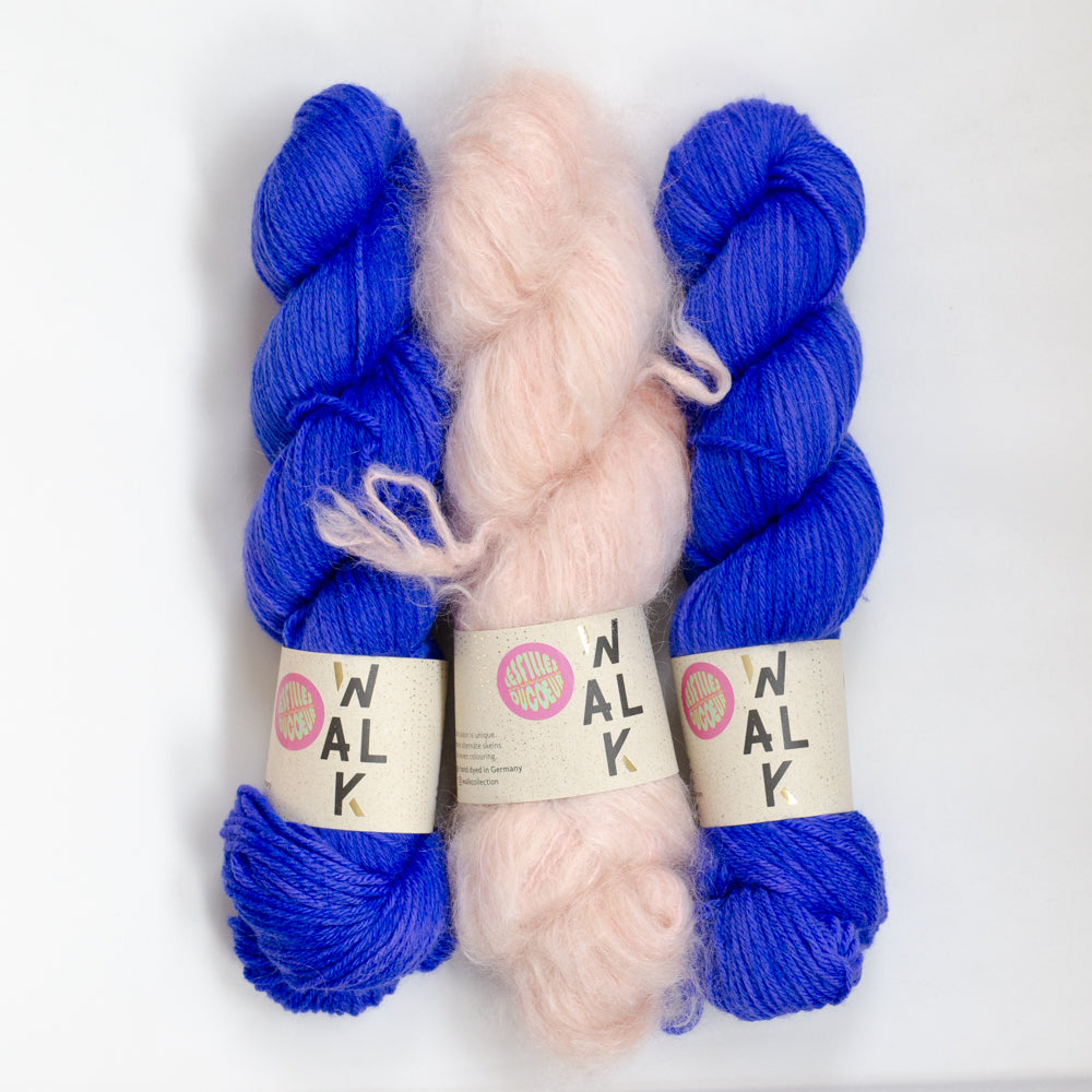 YARNSET "FLUFFY STRIPE SLIPOVER"