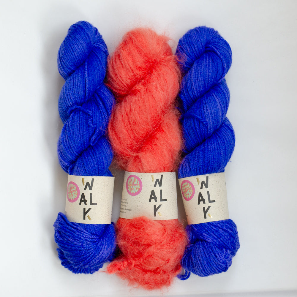 YARNSET "FLUFFY STRIPE SLIPOVER"