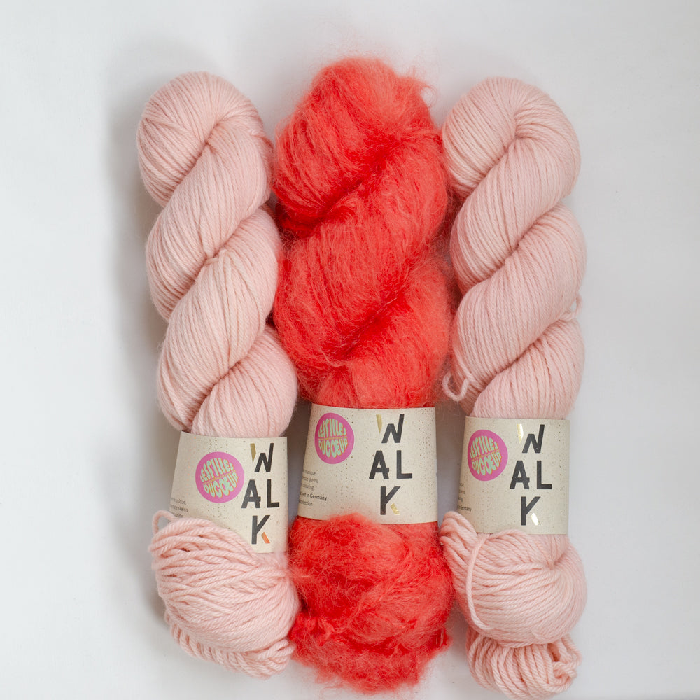 YARNSET "FLUFFY STRIPE SLIPOVER"