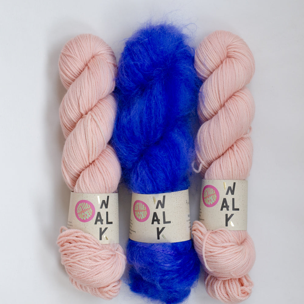 YARNSET "FLUFFY STRIPE SLIPOVER"