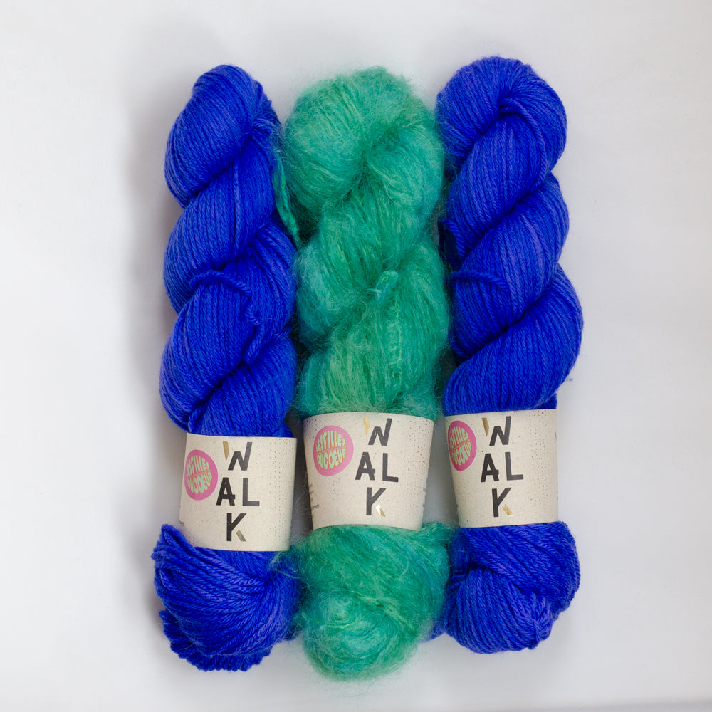 YARNSET "FLUFFY STRIPE SLIPOVER"